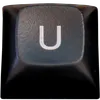 photograph of a part of a keyboard around the letter U, but the U is missing.